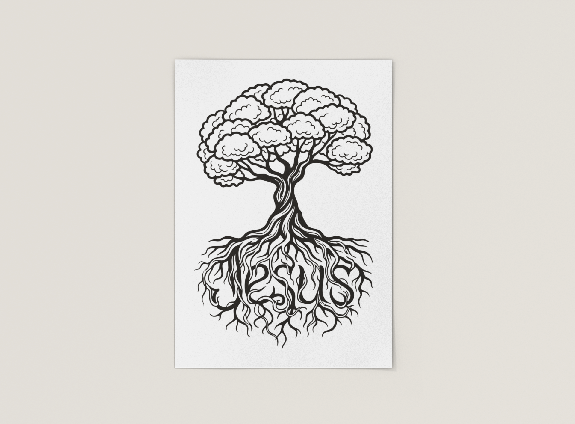 "Rooted in Jesus" Premium Wall Art