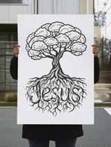 "Rooted in Jesus" Premium Wall Art